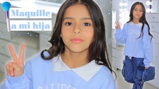 MAQUILLE A MI HIJA DE 9 AÑOS 🤍 Maquillaje para niñas 👧🏻 [upl. by Garry]