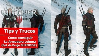 The Witcher III  Tips y Trucos  Como conseguir La Armadura Lobuna Set de Brujo SUPERIOR [upl. by Lleumas]