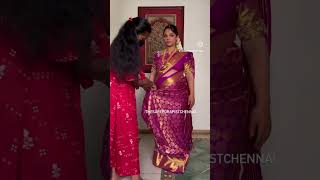 Baby Shower Saree Draping  The Sareedrapist Chennai By JESI [upl. by Noinatrad]