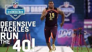 Defensive Tackles Run the 40Yard Dash  2019 NFL Scouting Combine Highlights [upl. by Asilav]