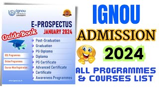 IGNOU ProspectusGuide Book for 2024 Admission Cycle [upl. by Mellen861]