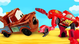 Rayo McQueen y Mater crean un Robot Coches para niños Carros infantiles en español [upl. by Vaclav]