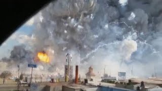 Watch Raw video of Mexico fireworks explosion [upl. by Tniassuot494]