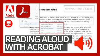 Reading Aloud PDFs  Acrobat DC for Educators [upl. by Sher]