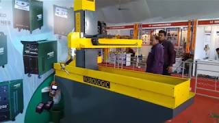 Welding Robot Working demo  Robologic  Engi Expo 2018  Parag weld [upl. by Margalo989]