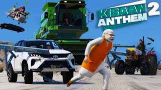 KISAN Anthem 2  Animated video  Shree Brar  Kisan Andolan  New Punjabi Song  GTA 5 videos [upl. by Dukey]