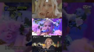 Rose Gone MV Vs Live Vs Acapella Vocals blackpink rose gone ontheground kpopshorts [upl. by Honey]