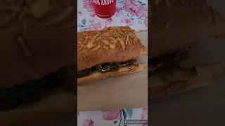 Jersey Mikes Philly Cheesesteak Review Part 3 foodshorts jerseymikes cheesesteak [upl. by Butterfield]