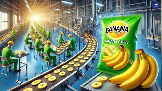 Banana Chips Mega Factory Processing Millions of Bananas with Modern Technology [upl. by Barsky]