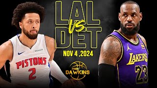 Los Angeles Lakers vs Detroit Pistons Full Game Highlights  Nov 4 2024  FreeDawkins [upl. by Lodge676]