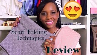 Gucci Scarf Review amp How to Scarf Folding Techniques [upl. by Tyoh352]