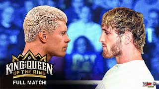 Cody Rhodes vs Logan Paul WWE King amp Queen Of The Ring 2024  No Holds Barred Match [upl. by Steck754]