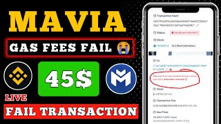 ETH Gas Fee Failed Problem Mavia Airdrop Withdrawal 💸🤑 Mavia Airdrop Claim Update 🤑 [upl. by Nyrahs736]