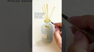 Painting Aroma Oil Diffuser With Watercolor  Speedpaint and tips [upl. by Euphemie434]