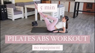 5 MIN pilates abs workout  no equipment  no talking [upl. by Nnylatsirk]