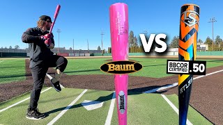 BAUM BAT vs BBCOR BAT [upl. by Dosia841]