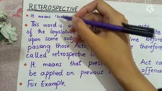 Retrospective and Prospective effect and law in Urdu and Hindi reterospective prospectivedefacto [upl. by Eilerua]