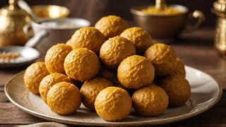 10Minutes Ghee Besan Ladoo  A Quick amp Easy Indian Dessert [upl. by Kinnard967]