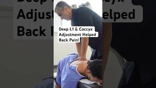 Deep L1 amp Coccyx Adjustment chiropractic shorts [upl. by Nednarb]