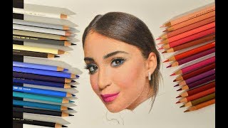 My best tips on portrait drawing with colored pencils Polychromos [upl. by Refynnej78]