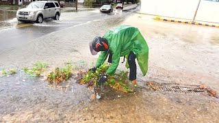 Massive Street Drainage Effort Clears Flooded Roads [upl. by Pavlish]