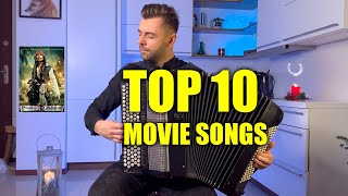 Top 10 Movie Songs on Accordion [upl. by Woolley]