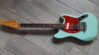 Fender Mustang Kurt Cobain Mods 1993 MG69 NIRVANA RIFFS Sonic Blue Tone DemoSound Test Duncan JB [upl. by Teddi]