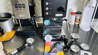 Profitec Go Espresso Machine Unboxing  First Impression Compared to Gaggia Classic Pro [upl. by Ainet]