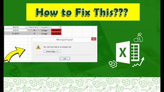 Fix the We Cant Do That to a Merged Cell Error in Excel  Excel Tech amp Tricks [upl. by Duval610]