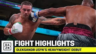 HIGHLIGHTS  Oleksandr Usyks Heavyweight Debut vs Chazz Witherspoon [upl. by Ayikan]