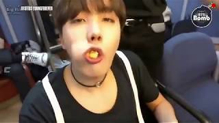 BTS eating food in ONE bite [upl. by Yreme]