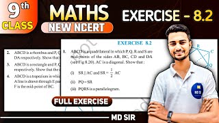 Class 9 Maths Chapter 8  Quadrilaterals  Exercise 82 Solutions [upl. by Adnolehs]