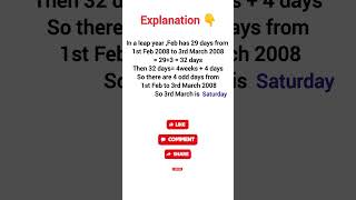 simple tricks to solve calendar 📆 related questionslogicalthinking mathstricks competitivessc [upl. by Aihsik]