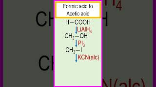 Formic acidHCOOH to acetic acidCH3COOH chemistry [upl. by Nahtanoy737]