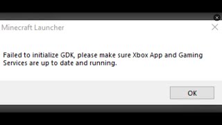 Fix Minecraft Launcher Error Failed To Initialize GDK Make Sure Xbox AppGaming Services Are Running [upl. by Amaryl329]