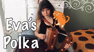 Ievan Polkka Eva’s Polka on Button accordion sheetmusic Leeksong Finnish Polka trekzak [upl. by Dawaj]