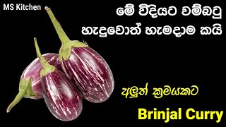 වම්බටු රසටම කන්න මෙහෙම හදන්න  Wambatu  Brinjal  Eggplant Curry  mskitchen3708 [upl. by Kela]