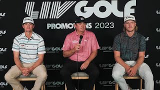 Dufner Morgan Pettit talk chances in Abu Dhabi  LIV Golf Promotions [upl. by Rysler]