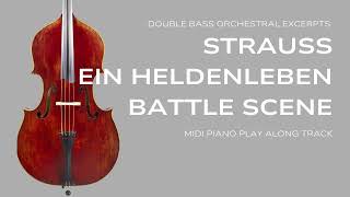 Strauss  Ein Heldenleben  Battle Scene  MIDI Piano Play Along Track [upl. by Hawley]