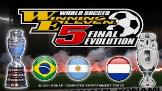 VAMOS POR LOS CLASSIC BRASIL ARGENTINA Y HOLANDA EN WINNING ELEVEN 5  PRO EVOLUTION SOCCER PS2 [upl. by Idok]