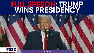 FULL SPEECH Trump projected winner of 2024 presidential election [upl. by Margareta644]