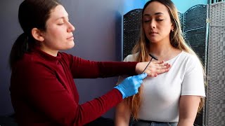 ASMR Full Body Reflex Hammer Testing amp Palpation for Pain Sensation on ivybasmr [upl. by Brufsky]