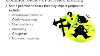 Common biases in decision making [upl. by Ylrad74]