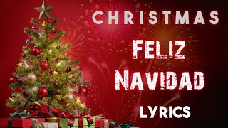 Feliz Navidad with lyrics  Christmas carols  Christmas song [upl. by Akcimahs]