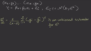 Proof Residual variance is an unbiased estimator for σ² [upl. by Nalehp]