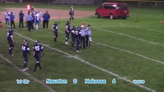 Nekoosa Football vs Mauston  Oct 5 [upl. by Cornell]