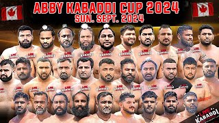 LIVE  Abby Kabaddi Cup 2024  Canada Kabaddi [upl. by Palestine]