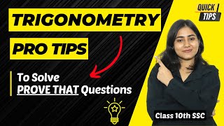 Tricks and tips to Solve PROVE THAT Questions of trigonometry  Galaxy of Maths  Cass 10 Geometry [upl. by Dasya]