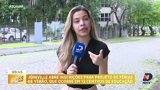 Joinville inicia inscrições para o Projeto Férias de Verão que ocorre em 12 centros de educação [upl. by Ayotak]