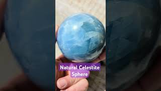 Natural Blue Celestite Sphere celestite crystals crystalstones [upl. by Revert]